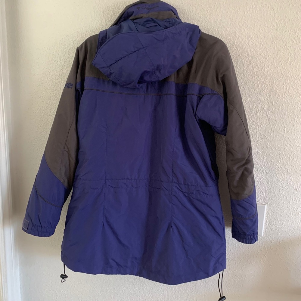 Columbia Sportswear Womens S Interchange Jacket Purple Grey Hooded F2 SL 7282